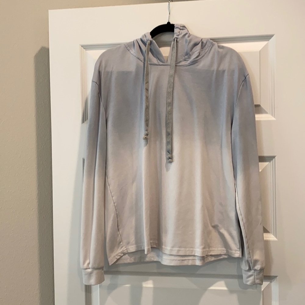 Blue/white hoodie. Size large.